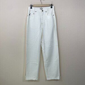 NWT Democracy Size 8 The Un-Jean Jeans White Wide Barrel Leg High‎ Rise 90's Vtg